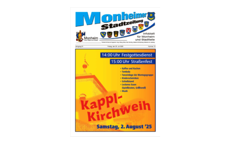 Die neue Ausgabe der Monheimer Stadtzeitung ist erschienen.